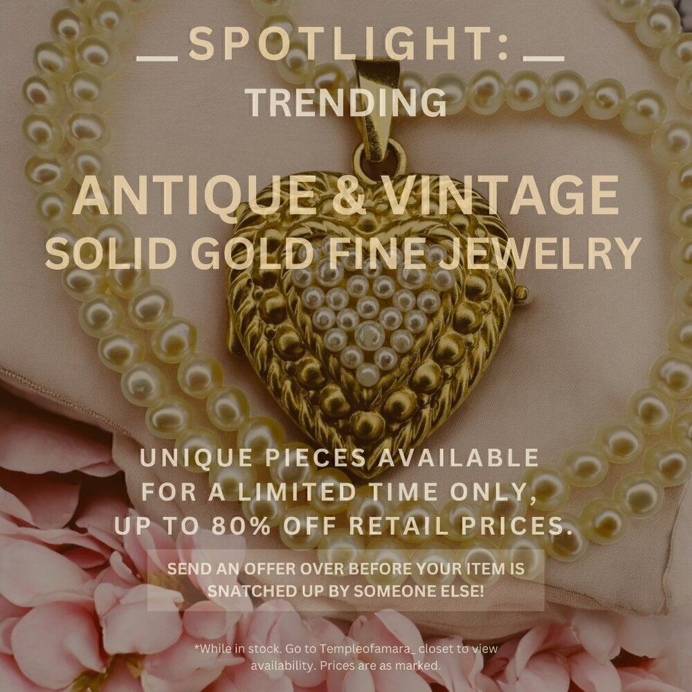 Vintage Estate & Antique Fine Jewelry Sale! Solid Gold 10k 14k 18k Fast Shipping